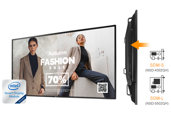 NSD-5502QH digital signage display embeds an Intel SDM slot