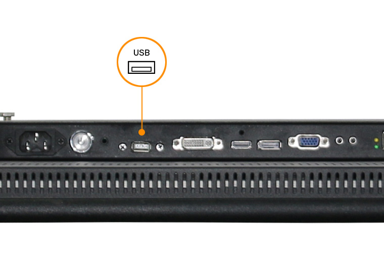 TQ5510 55吋 4K 商用液晶顯示器 USB 媒體播放器示意圖