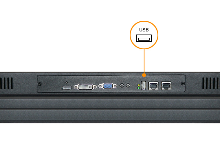 DS4940 49吋 長條形旅客資訊系統液晶顯示器內建 USB 輸入埠圖示