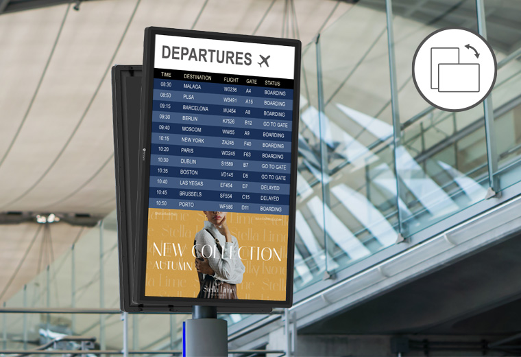 TTN-4301Q 43吋 4K 商用數位看板顯示器單台直立顯示示意圖