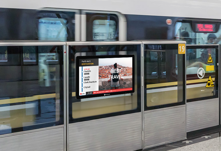 TTF-3201 32吋 月台門旅客資訊液晶顯示器於月台門情境應用_橫式顯示