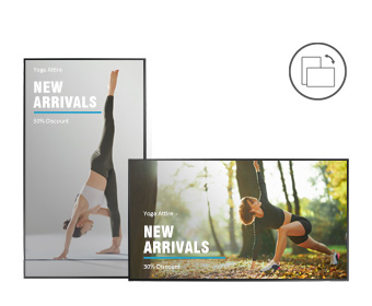 專業型商用數位電子看板顯示器橫向/直立顯示示意圖_手機版