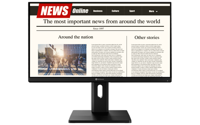 AG Neovo EM2451 24 inch 4k monitor provides text mode