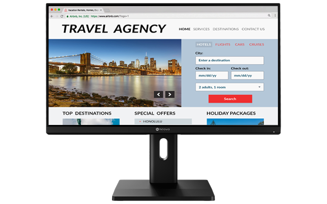 AG Neovo EM2451 24 inch 4k monitor provides web mode