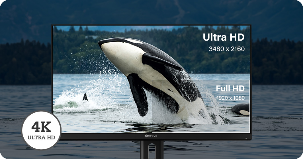 AG Neovo EM2751 27'' 4K Monitor features 3840 x 2160 UHD ultra HD resolution