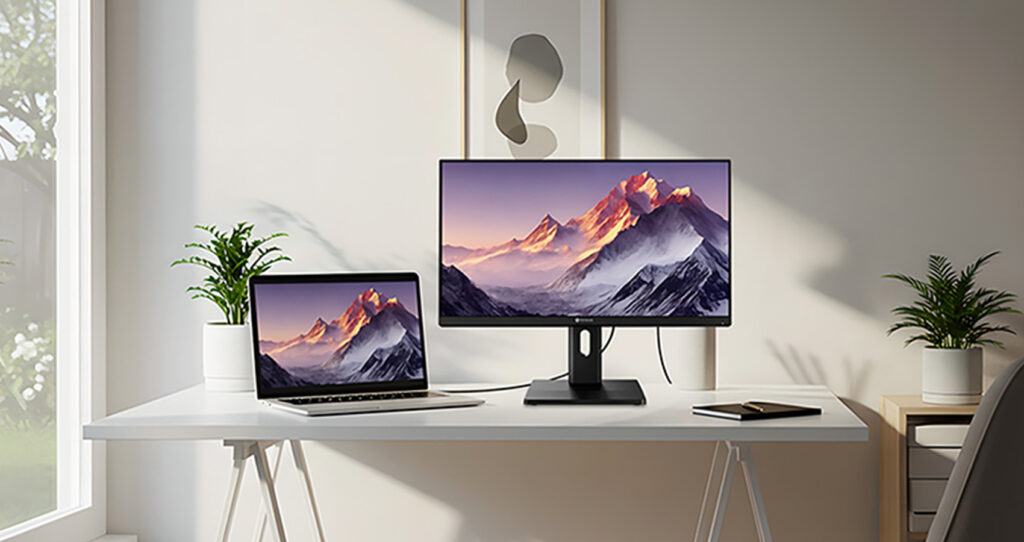 EM2451 24吋 4K USB-C 廣色域專業繪圖旋轉螢幕使用情境圖